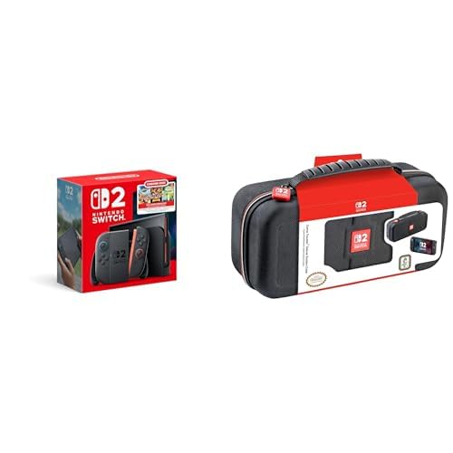 Nintendo Switch™ 2: Choose Your Game Bundle + R.D.S. Game Traveler Deluxe Licensed System Case Switch, Switch 2, OLED, Black Medium (NS230)