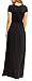 VIISHOW Women's Short Sleeve Loose Plain Maxi Dresses Casual Long Dresses with Pockets(Black, Small)