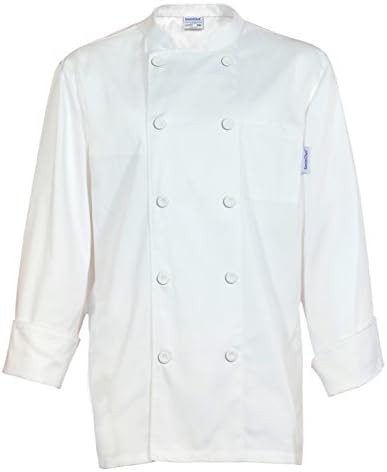 GenieChefMen's Long Sleeve Classic Chef Coat
