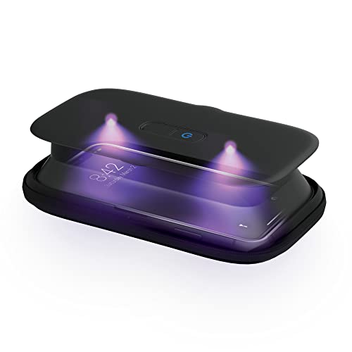 Homedics Désinfectant Uv - Clean Pour Téléphone, Stérilisateur Smartphone Et Écran - Nettoie Et Élimine Jusqu’À 99.9% Des Bactéries Et Microbes Sur iPhone, Galaxy, Nettoyant Écran Téléphone
