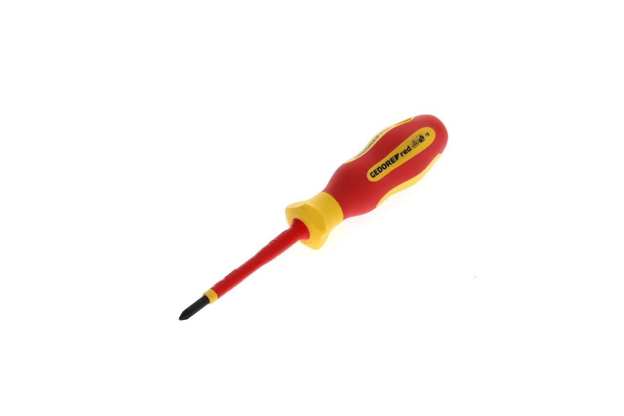 GEDORE VDE Screwdriver Pozidrive PZ1, Screwdriver 1000 V insulated, Length 180 mm, Tool, R39300115, Steel