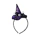 Winzik Children Halloween Headwear Mini Pointy Witch Hat Cute Hair Hoop Hairband Accessories Cosplay Party Props Decoration (1#)