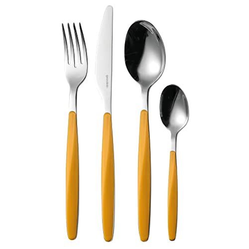 Guzzini - My Fusion, 24-teiliges Besteckset - Ocker, 16,8 x 7,5 x h25,5 cm - 110700165