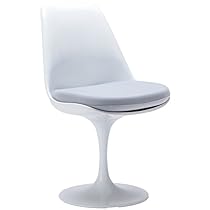 Poly and Bark Eero Saarinen Style Tulip Side Chair, Grey