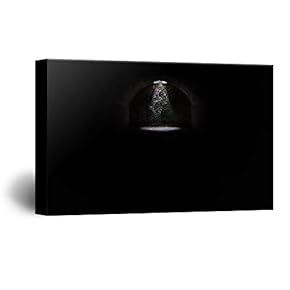 Canvas Wall Art Haunted Creepy Print Gallery Wrap Modern Home Decoration Ready to Hang - 12x18 inches