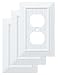 Franklin Brass W35266V-PW-C Classic Beadboard Single Duplex Wall Plate/Switch Plate/Cover (3 Pack), Pure White