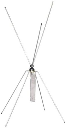 Super-M Classic Base Wide Band Multi-Polarized Scanner Antenna | 25 MHz to 1.3 GHz modified discone design with Coax Cable Included (25ft RG-58 Coax with PL-259 UHF Male connector)