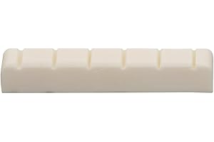 GUTAHARE Left Hand 6 String Slotted Acoustic Guitar Bone Nut for Classical Guitar Parts 48 * 6 * 9mm