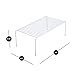 Smart Design Cabinet Storage Shelf Rack - Set of 6 - Large - 8.5 x 16 Inch - Steel Metal Wire - Rust Resistant Coating - Dish, Counter and Pantry Organization - Kitchen - White