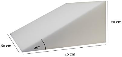 Foam Wedge Without Cover - Bed Wedge, Reflux Pillow, Abdominal Wedge by Formalind - Wedge Cushion for a Relief of The Spine (60x40x20)