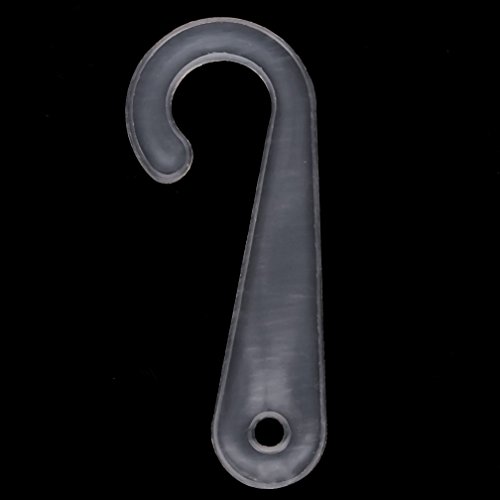 handrong 1000 Pieces Plastic J Hooks Fasteners for Socks T-Shirts Clothing Retail Display Hanger (White)