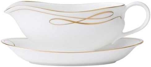 Waterford China Ballet Gold Gravy Boat Stand by Wedgwood