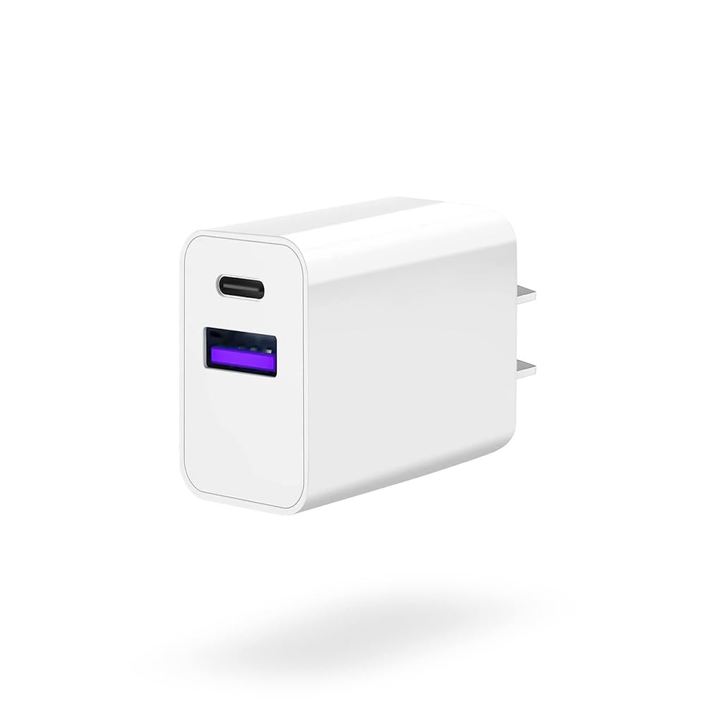 Apple Watch Series 9/8 Compatible USB C Charger Adapter - Dual Port Type C for iPhone 16/16 Pro/16 Pro Max, White