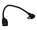 YCS Basics 6 Inch USB 2.0 Mini B Female to Right Angle Mini B Male Extension Cable