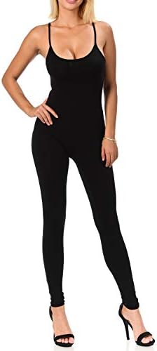 Fashion Aktiv Womens Spaghetti Strapped Romper Cotton Spandex Lycra Catsuit Yoga Jumpsuit
