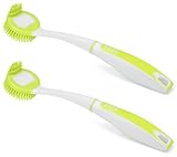 NKTM Silicon Kitchen Brush with Hanging Hole for Cleaning Dish, Pot, Bowl (Set of 2)