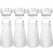 CHENGU 8 Pieces Kids Apron and Chef Hat Set, Boys Girls Adjustable Child Aprons with 2 Pockets Kitchen Bib Aprons for Kitchen Cooking Baking Wear (Small, White)
