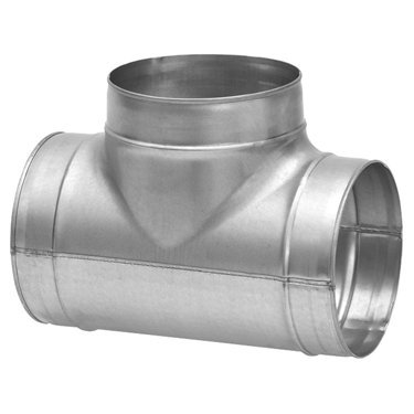 I-sells Metal Ducting T-Piece 100mm to 100mm Galvanised Pressed Equal Tee Piece