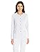 Dickies Women's Xtreme Stretch Crew Neck Snap Front Warm-up Jacket, White, Large