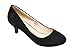 Bella Marie Gwen-9 Women's round toe kitten heel suede pumps shoes