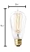 Tungsten & Glass Edison Bulbs 4 Pack - Dimmable 60W Decorative Amber Glow Incandescent Exposed Filament Light Bulb - 240 Lumens