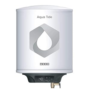 Usha Aqua Tide 25 Litre 5 Star Digital Storage Water Heater (White), Wall Mounting
