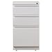 Hirsh 20-inch Deep Metal Mobile Pedestal File 3-Drawer Box/Box/File. White