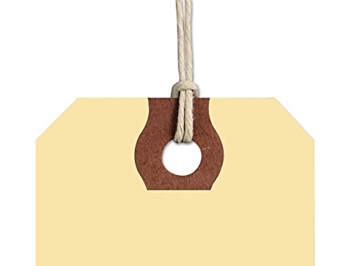 Shipping Tags (Strung), 13pt. Stock, 4 3/4 x 2 3/8, Manila (Pack of 25) - Thumbnail 2