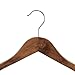 Oak Leaf Wood Hangers, 6-Pack Coat Hanger Wooden Clothes Hangers with Extra Wide Shoulder for Heavy Coat, Sweater, Trousers, Retro Finish