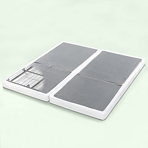 ZINUS No Assembly Metal Box Spring / 4 Inch White Mattress Foundation