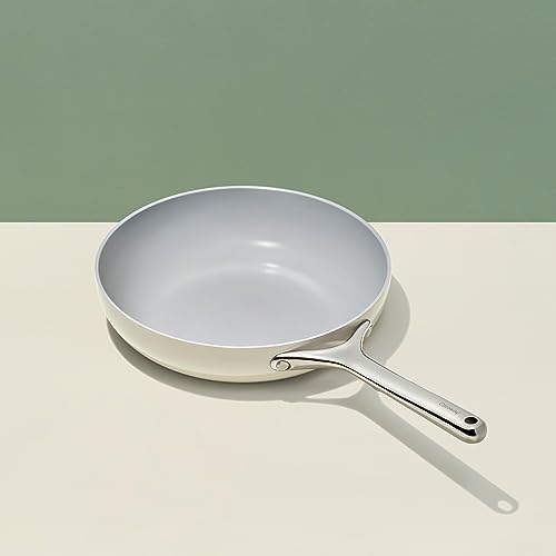 Caraway Nonstick Ceramic Frying Pan (2.7 qt, 10.5") Non Toxic, PTFE & PFOA Free Oven Safe