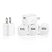 RKINC 5V/1.0AMP 1-Port USB Wall Charger Home Travel Plug Power Adapter [5-Pack] For iPhone 7/7S 6/6s plus 5S 5 4S, Samsung S7 S6 S5 S4 White