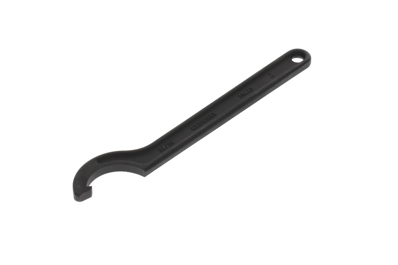 GEDORE Hook spanner with lug, for Slotted nuts, AF 34-36 mm, Tip dia. 5 mm, Ratchet spanner, 40 34-36