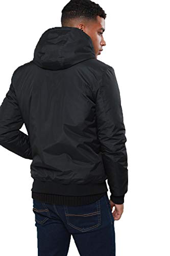 [- Threadbare Mens Winter Puffer Jacket Padded Hooded Zip up Coat  -]