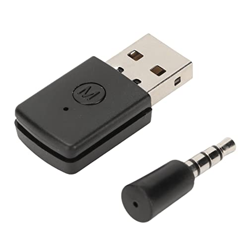 Bluetooth Adapter, Bluetooth Receiver and Transmitter USB Dongle with Long 33ft Range and 3.5mm Jack, forps5Compatible with All Controllers and Models