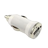 Generic Car Charger for iPhone 5 - Non-Retail Packaging - White