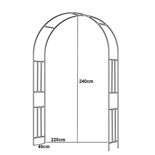 SXNYC Rosenbogen, Rankhilfe, Rosenbogen Rankhilfe, Rundbogen im Landhausstil, mit Graceful Kurve, für Kletterpflanzen… – Bild 3