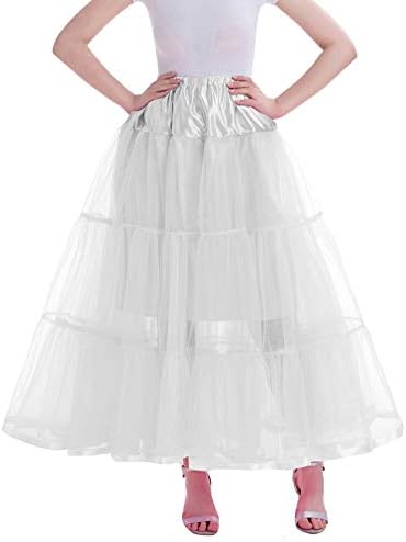 Aysimple Women Organza Long Tutu Skirt Petticoats Underskirts Crinoline Half Slips