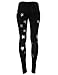 Twinkle Star Women's All over Silver Star Foil Print Ponte Leggings