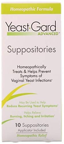 YEAST-GARD ADVANCED HOMEOPATHIC YEAST INFECTION VAGINAL SUPPOSITORIES, 10 COUNT