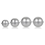California Home Goods Metal Bath Bomb Molds, DIY, Set of 4 (3 Sizes), Mix Your Own Homemade Recipes, Instructions Included