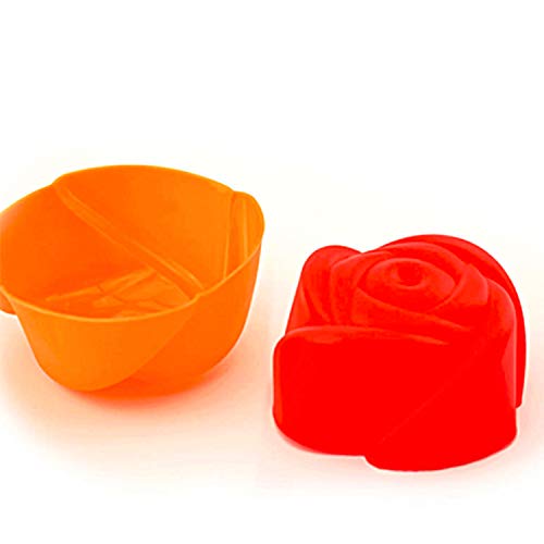 Dalkeyie 1pcs Silicone Rose Muffin Cookie Cup Cake Baking Mold Chocolate Jelly Maker Mould - Thumbnail 3