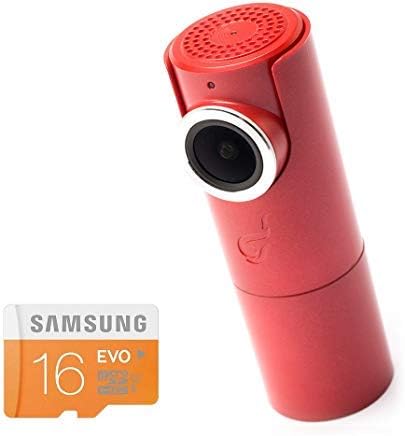 GOLUK T3 in FIRE RED Mini Wi-Fi Dash Cam Full HD 1080P Car DVR Vehicle Camera with Built-in Supercapacitor, G-sensor Night vision 16 GB SD card Included