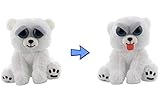 William Mark Feisty Polar Bear by Feisty Pets Expressions, Karl The Snarl, Silly - A Cute, Plush Toy Pet Animal That Sticks His Tongue Out with a Squeeze - Perfect Toys for Friendly Mischief