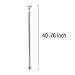 Shower Curtain Rod - Shower Rod Non-Slip Tension Curtain Rod No Drilling Stainless Steel Tension Rod for Shower Curtain Never Collapse (40-76 Inch)