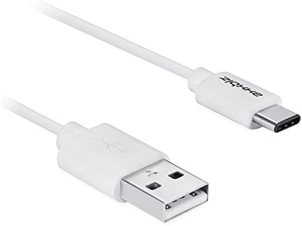 Axxbiz CableBiz-C001WN USB 2.0 Type C Cable - C Male to A Male - 3.3 Ft - 56K Resistor for USB Default Power - White