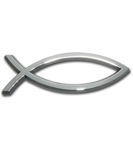 Evolve Darwin Fish Car Emblem - 3D Chrome Jesus Fish Decal Sticker For Auto & Bike