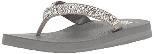 Yellow box women s orchid wedge sandal, gray, 8 m us