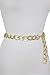 TFJ Women Fashion Narrow Belt Hip High Waist Skinny Gold Metal Chain Links M L XL