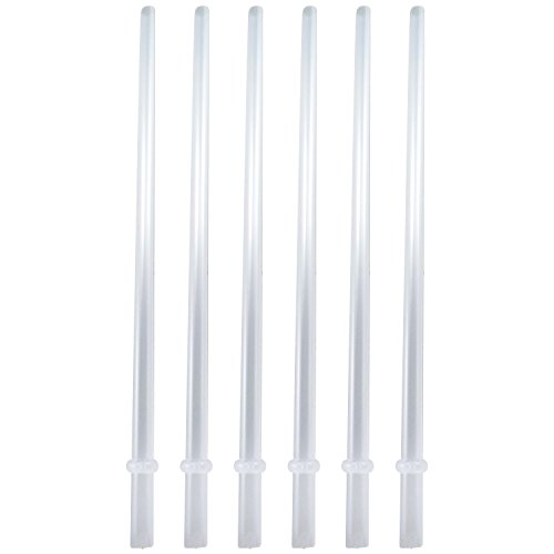 Sunshine Mason Co. Plastic Reusable Drinking Straws 6 Pieces, Clear